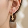 Fashion Small Simple Rhinestone Star Ear Buckle Hoop Earrings For Women Punk Cross Moon Sun Earrings Party Jewelry Wholesale