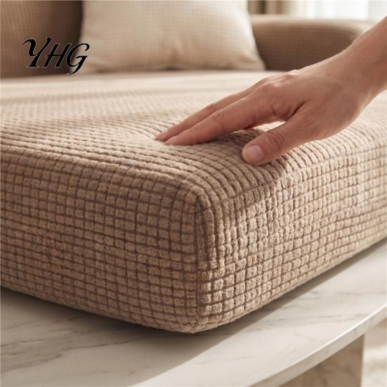 Replacement Couch Seat Covers High Stretch Cushion Cover, Elastic Sofa Slipcover, Washable Furniture Universal Fit Protector for Loveseat 3-Seater