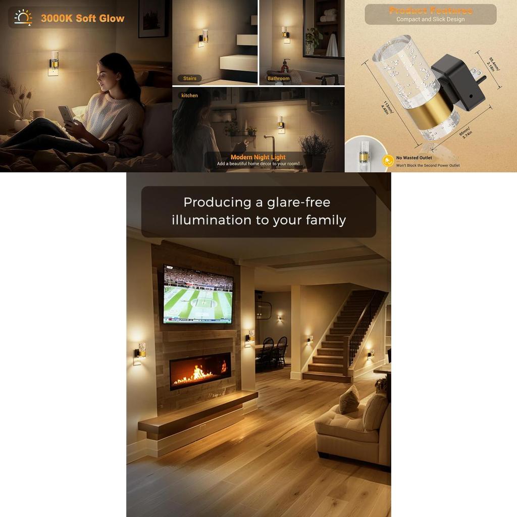 LED-Wandnachtlicht mit Bewegungssensor für Schlafzimmer, Flur und Küche