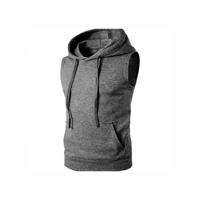 Gilet con Cappuccio da Uomo Senza Maniche con Coulisse Vestibilità Aderente Casual Palestra Allenamento Corsa Sportivo Canotte