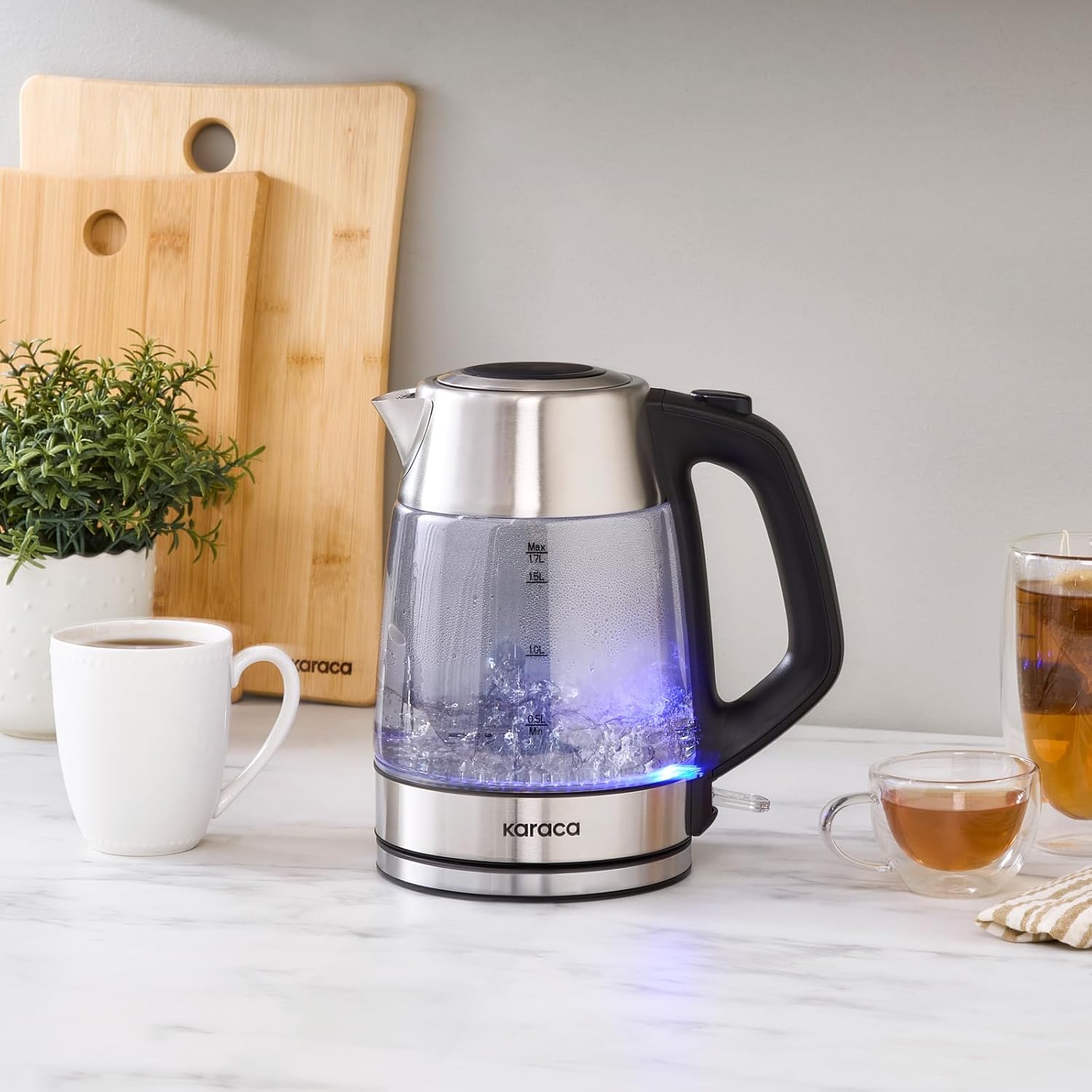 

Karaca Чайник ShinyGlass K10 Inox 2200W Графит