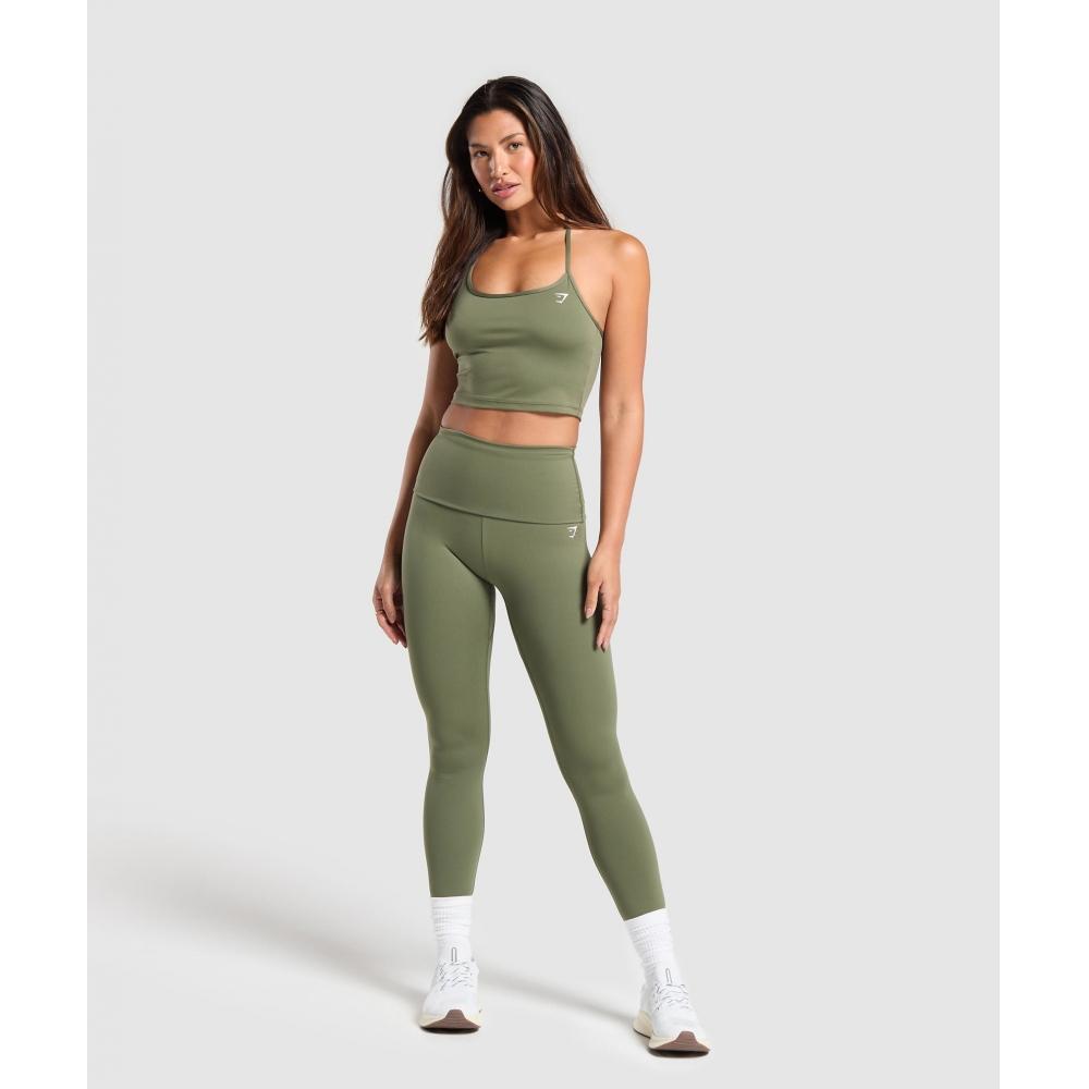 Gymshark Everyday Foldover Leggings Core Olive B1b7g Ecbg