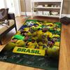 Brazil National Football Team Carpet Rug for Living Room Bedroom Home Sofa Decoration,Kids play Non-slip Floor Mat