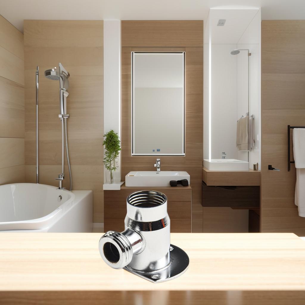 90-graders vinklad böj med väggbricka för montering av synliga duschblandare Kompatibel med standard 1/2 IPS röranslutningar