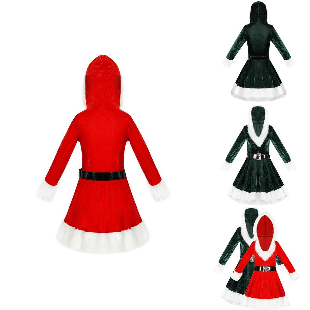 Cozy Santa Claus Christmas Costume For Women Featuring Breathable And Warm Material