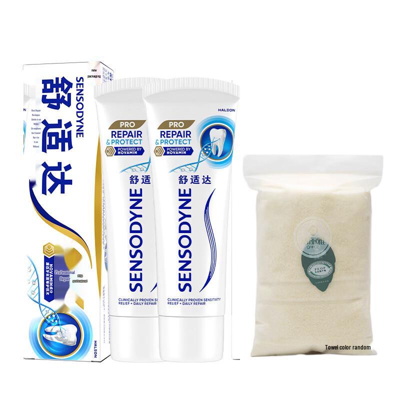 

Sensodyne Professional Repair Toothpaste 100g x2 & Cotton Towel Bundle