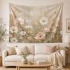 Pastel Wildflower Tapestry Wall Hanging Boho Floral Wall Art Fabric Poster for Bedroom Dorm Living Room Aesthetic Decor