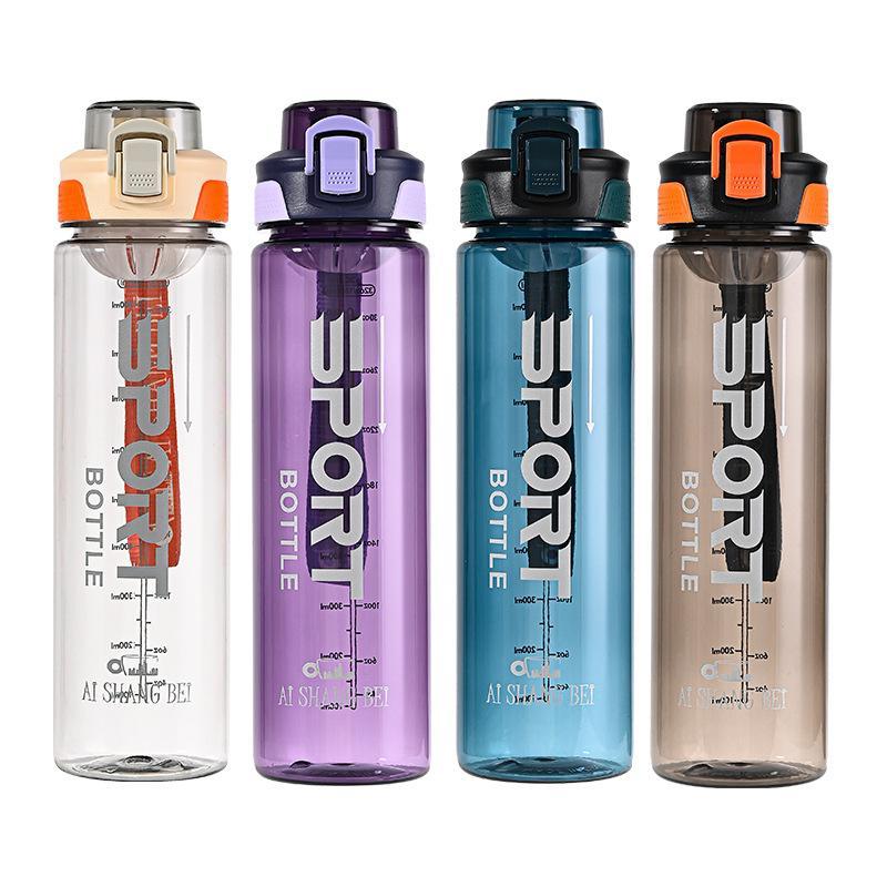 Sports Water Cup Food Grade Leakproof 800ML Portable Kettle with Filter Screen for Summer Fitness Jogging