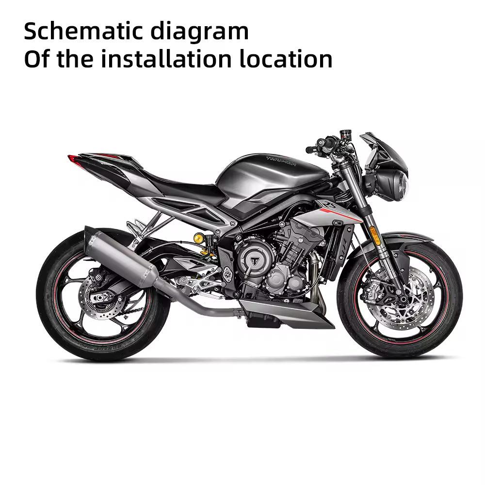 Modified Exhaust Tailpipe for Street Triple 765/765RS Motorcycle