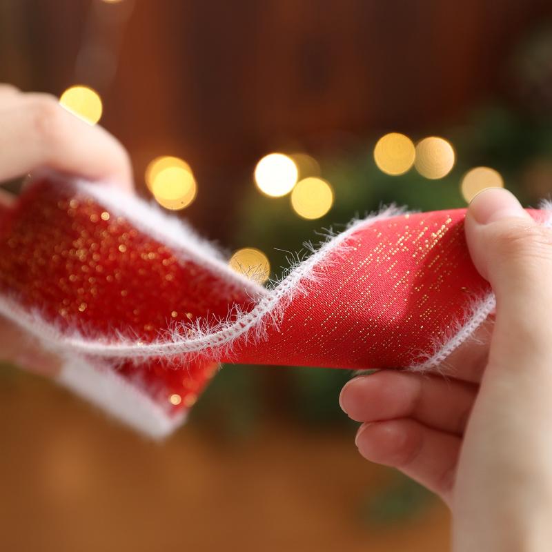 2M Christmas Ribbon Red Pink Series Ribbons For Xmas Decoration Diy Craft Supplies Gift Decoration Box Packaging Ribbon