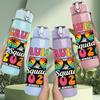 1PC Cruise Squad 2026 Graphic,750ml Color Plastic Sports Water Bottle,Leakproof Flip Straw Lid,Suitable for Sports Office Home Use