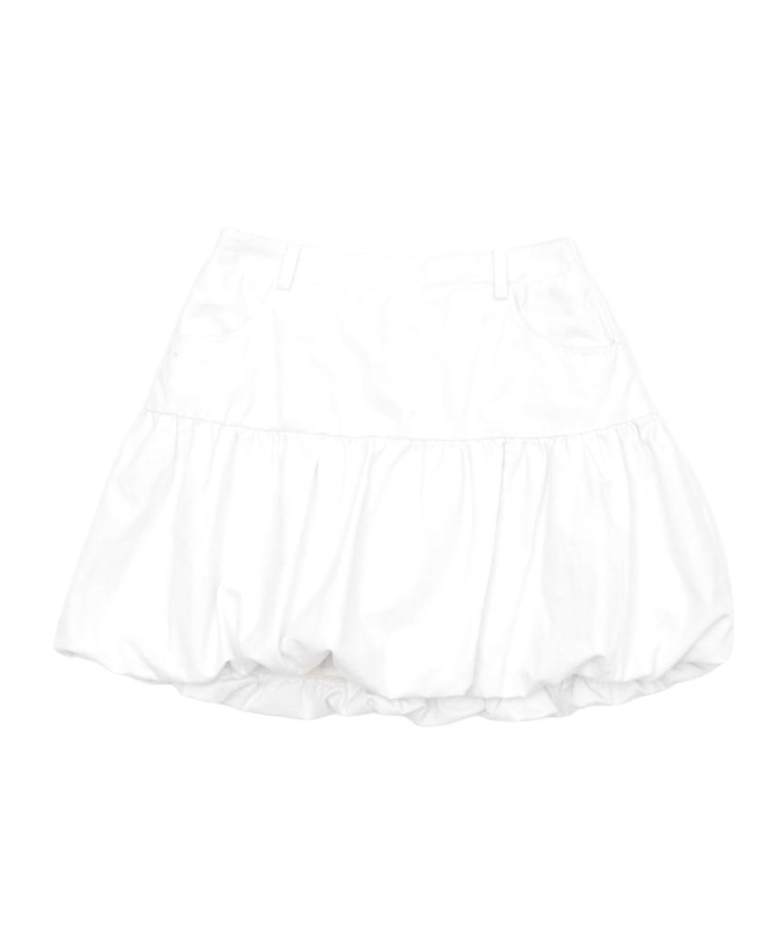 Balloon Mini Skirt Pants Clothes Miniskirt Girly F White [WEGO] Women's