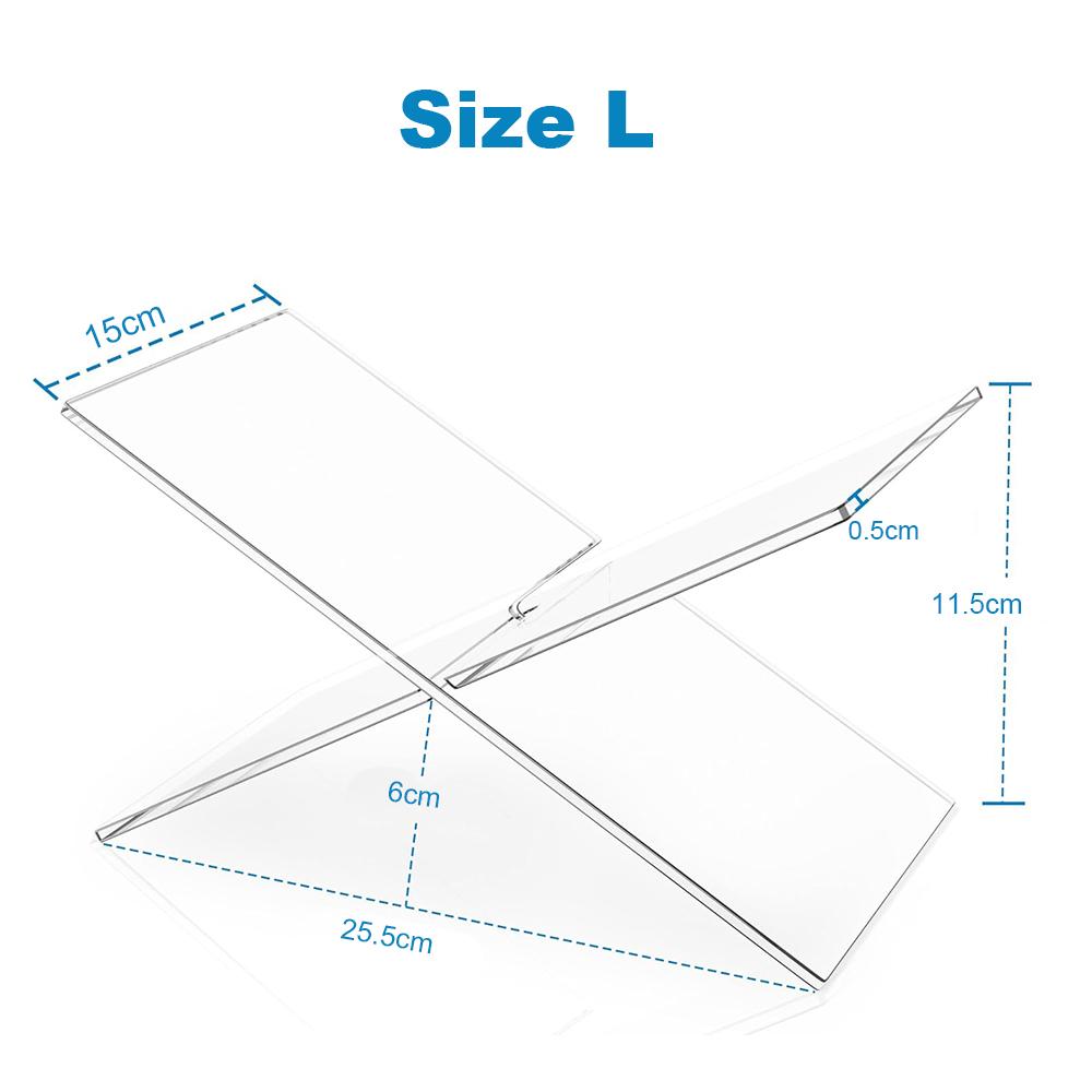2pcs Thickened 5MM Thickness Acrylic Bookshelf, Transparent Bookshelf, Easy To Read/view, Perfect for Open and Closed Books