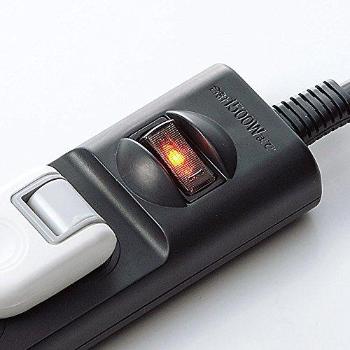 Sanwa Supply Fire Prevention Safety Tap 2P, 4 Outlets, Black, 2m TAP-TSH42SWBKN