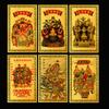 Chinese Feng Shui Copper God Of Wealth Buddha Amulets Card For BusinessFive-way Fortuna Treasure Lucky Home Decoration