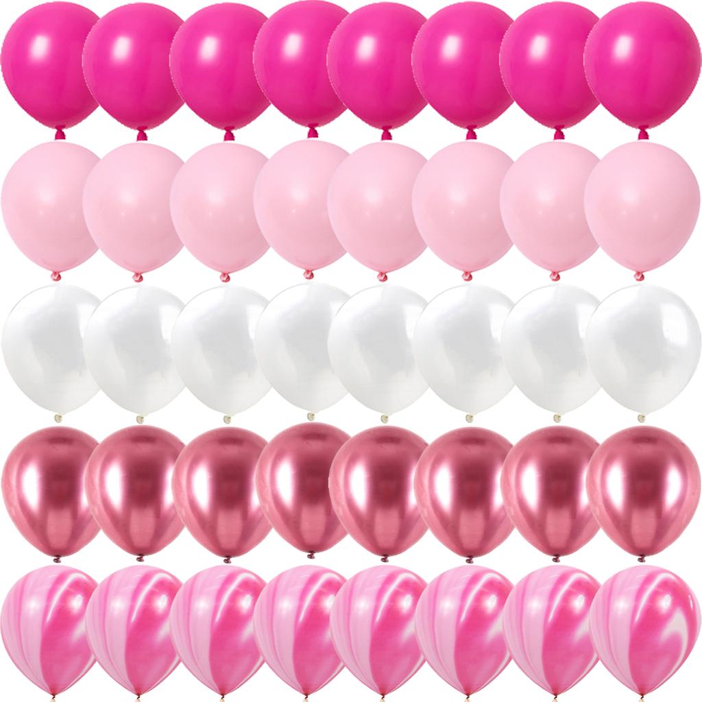 Rose Pink Metal Latex Confetti Confetti Balloons Wedding Decorations Matte Globos New Year Birthday Party