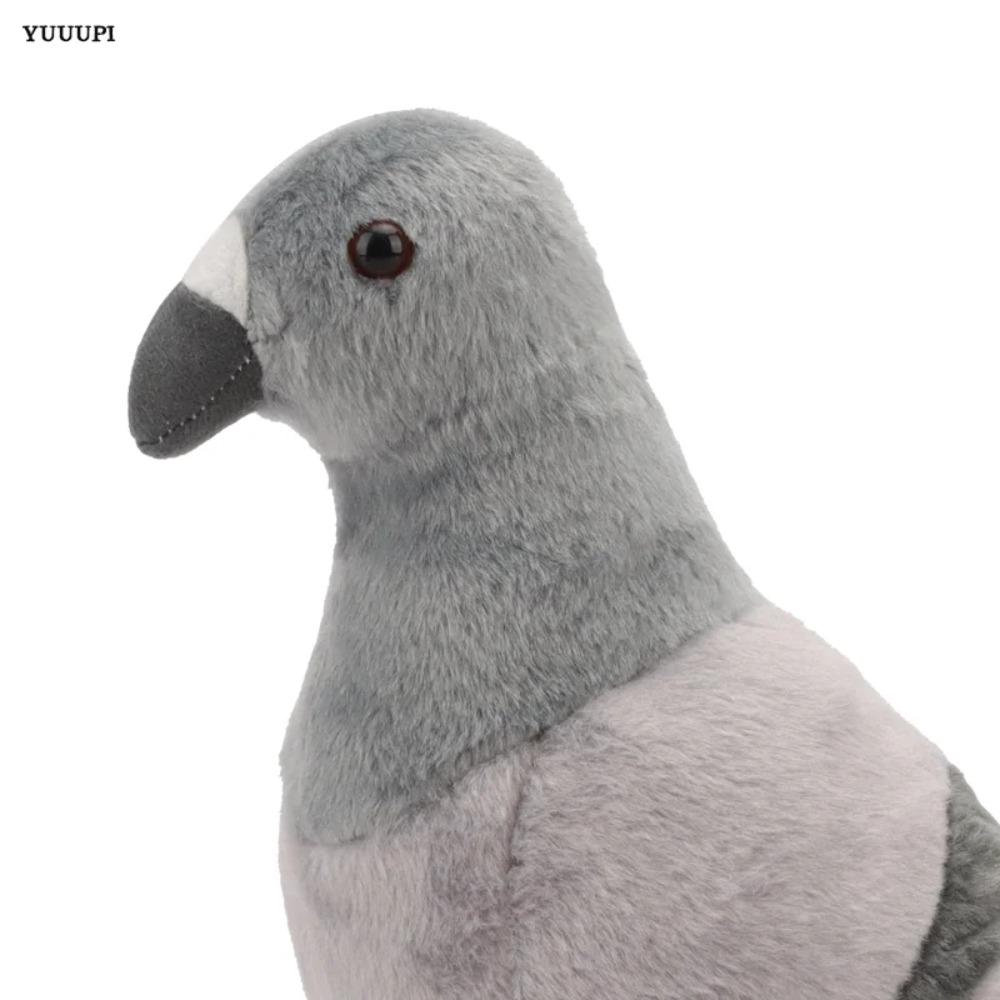 Simulated Gray Pigeon Plush Toy Cute Soft Stuffed Animals Lifelike Plush Dove Bird Doll Children Birthday Gifts Home Decor Gifts