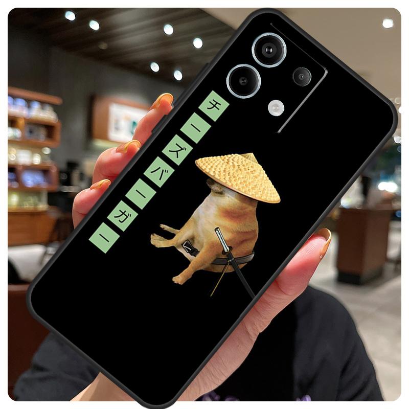 Funny Cheems Doge Case For Xiaomi Redmi Note 13 12 9 10 11 14 15 Pro Plus Cover For Redmi 14C 10C 12C 13C 15 C