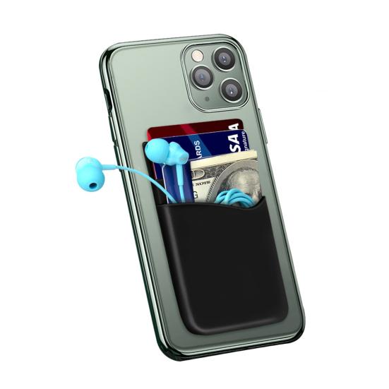 Adhesive Silicone Phone Credit Card Purse Back Cover Pocket Smartphone Accessory