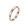 Japanese Korean 3mm Round Arc Stainless Steel Couple Ring - European American Style Titanium Jewelry