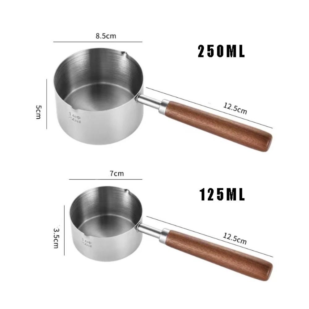304 Stainless Steel Butter Warmer Flat Bottom Mini Butter Hot Pots Oil Pan Small Saucepan for Boiling Milk Sauce Gravies