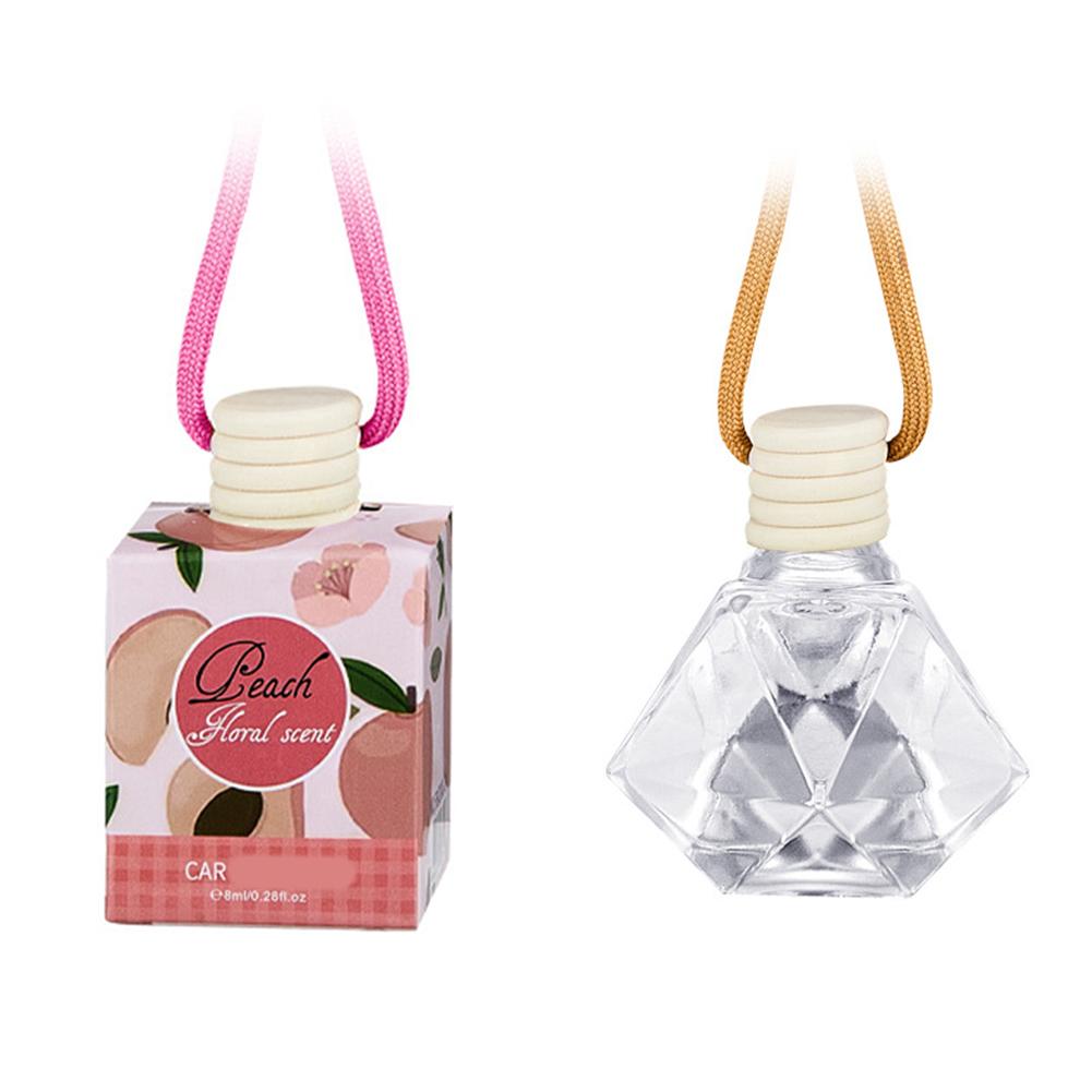 Car Air Hanging Fragrance Oil Diffuser Car Air Freshener Odor Eliminator Long Lasting Aromatherapy Car Decoration 8ml