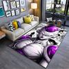 Purple Alien Warrior Design Carpet Suitable As a Non-slip Mat for the Living Room or Bedroom Sofa