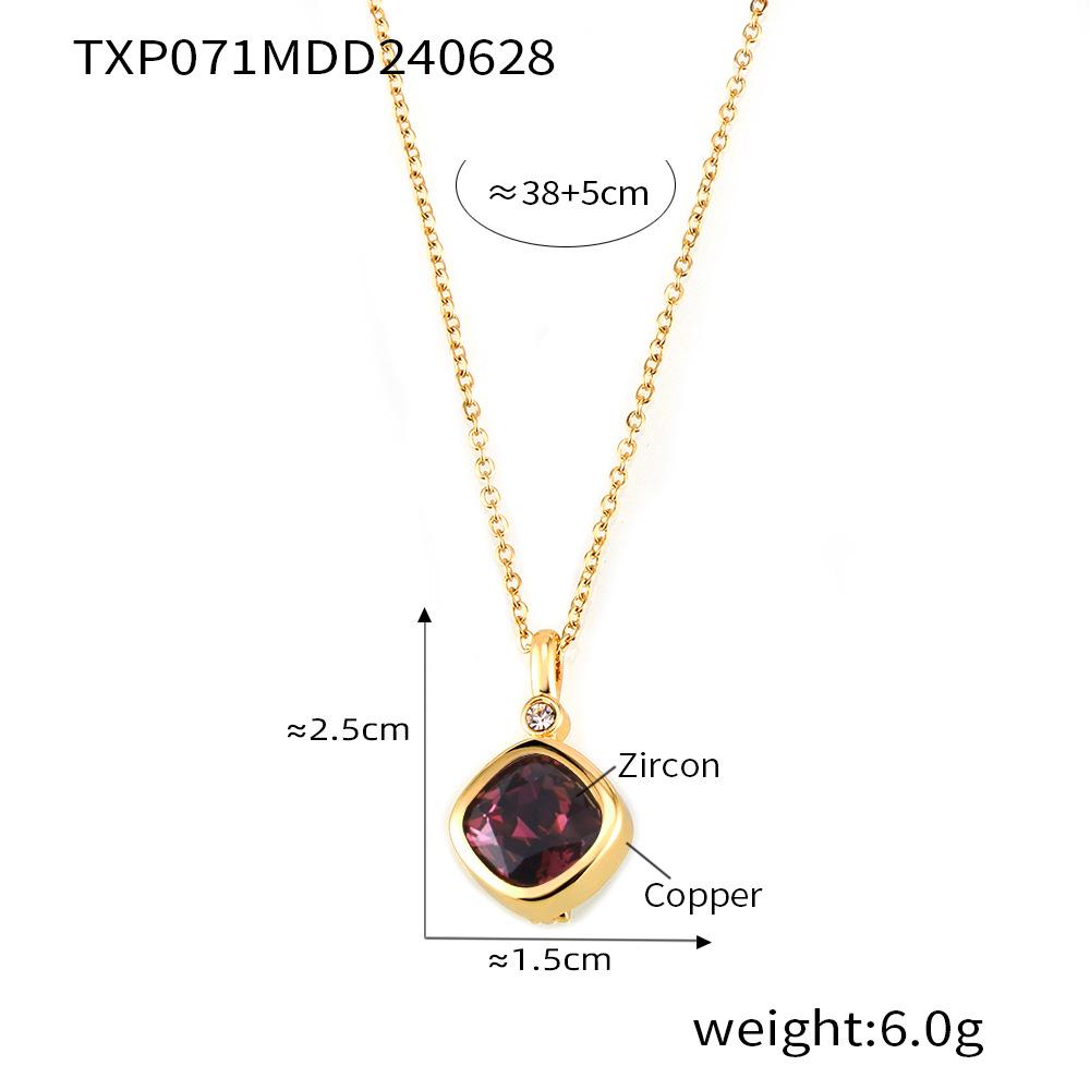 Chic Style Jewelry Set with Interchangeable Zircon - Unique Copper Design