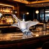 Goose Bird Shape Whiskey Decanter, 3D Glass Animal Liquor Bottle for Bar Display, 350ml Art Wine Dispenser for Home
