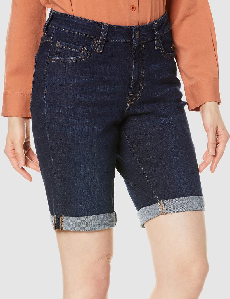 Amazon Essentials Dark Wash Denim Bermuda Size L Women's Shorts,