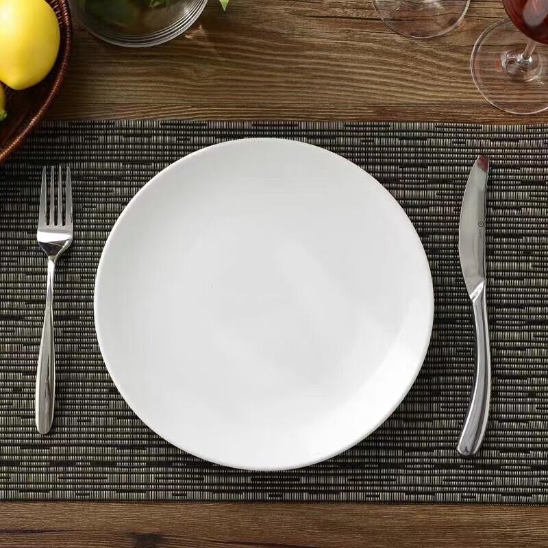 Di Ruien Pure White Ceramic Dinner Plate