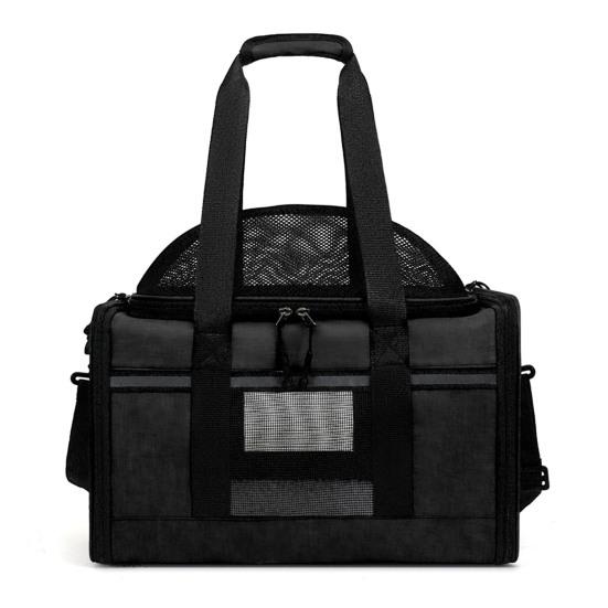 Mesh Cat Carrier Bag Pet Travel Tote with Adjustable Shoulder Strap Breathable Pet Carrier Cross Body Bag for Small Dogs Cats