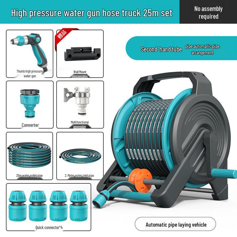 TLXT High-Pressure Car Wash System with 25m Hose Reel