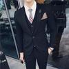 Korean Style Men's Slim Fit Formal Three-Piece Suit
