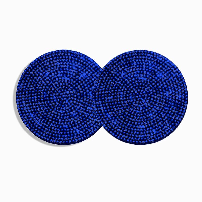 2Pcs Bling Car Cup Holder Coaster with Rhinestone Anti Slip Insert Mat Pads for Women Girls Universal Auto Interior Accessories