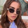 New Oval Sunglasses for Women Men Trendy Metal Frame Sun Glasses Classic Shades Lentes De Sol Mujer