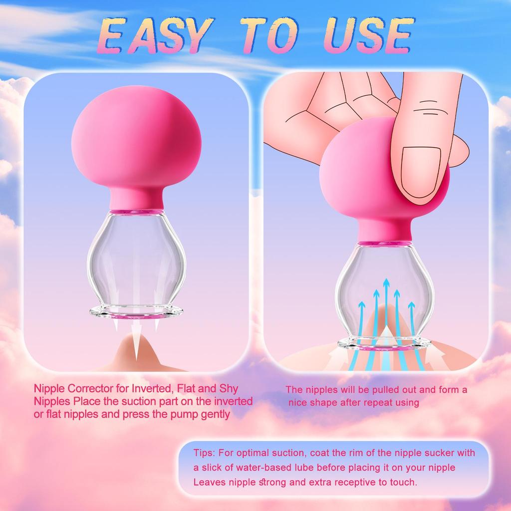 Hand-Squeezed Breast Pump & Nipple Corrector Massager for Women