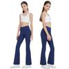 Large Size Parent-Child Flared Yoga Pants with Seamless Design for Running and Fitness