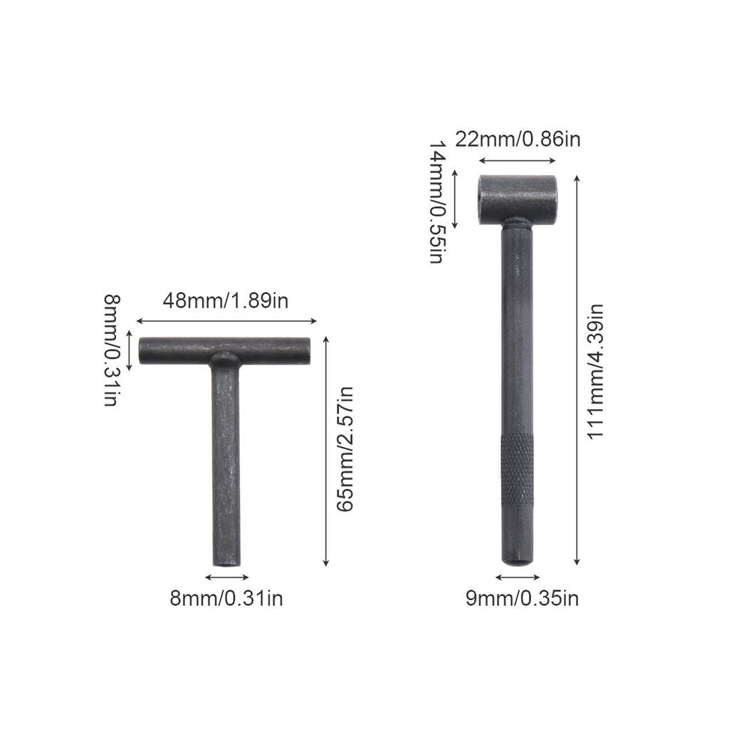 T Type Motorcycle Scooter Valve Tappet Engine Valve Screw Repair Wrench Adjusting Square Hexagonal Hole Tool Spanner Tool