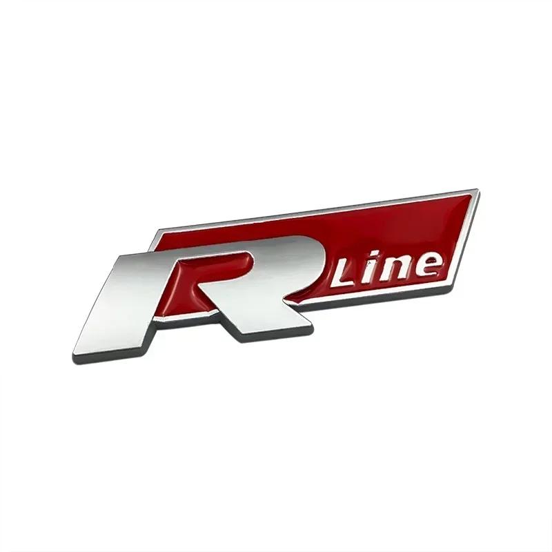 YKPSC1 VW 2026 Hot 3D Car Badge Decal Grill Side Rear Trunk Emblem Sticker for Volkswagen Rline R Logo Polo Passat B5 B6 B7 Golf Jetta