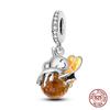 Original Kupfer Herbst-Ahornblatt Kiefernzapfen Perlenkürbis Auto Anhänger Passend für Armband DIY Schmuckherstellung Geschenk für Frauen