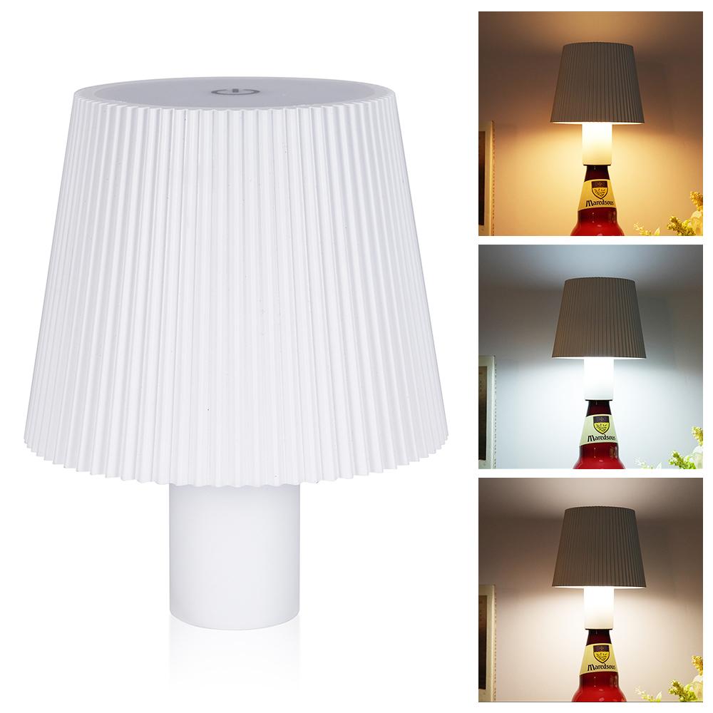 

ML-G02 4000mAh Батарея Плісирована Світлодіодна Нічна Лампа Зміни Кольору у Формі Пляшки Вина White