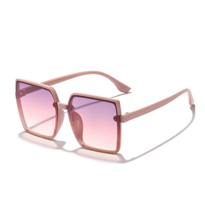 Non-polarized Colorful Square Sunglasses Fashion Plastic Cat Eye Women Sunglasses Men Big Frame Mirror Sun Glasses