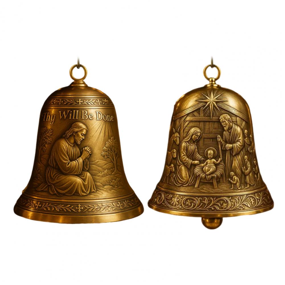 Bell Ornaments for Christmas High-quality Christmas Decorations Catholic Nativity Scene Bell Ornaments for Christian