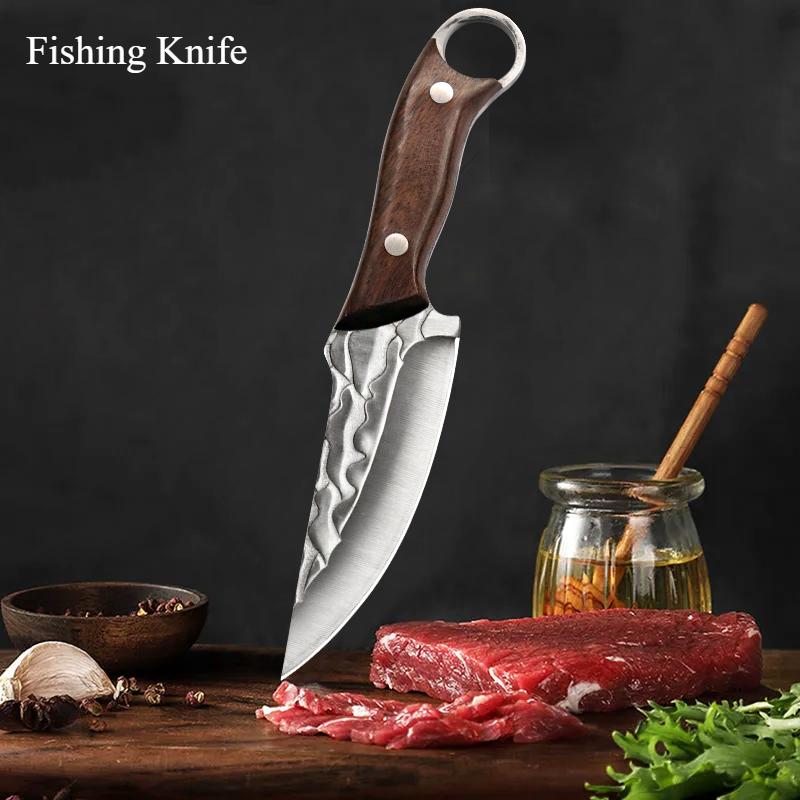 Handgemachtes Hackmesser Metzgermesser Ausbeinmesser Edelstahl Küchenchef Fischmesser Küchenwerkzeuge mit Schutzhülle