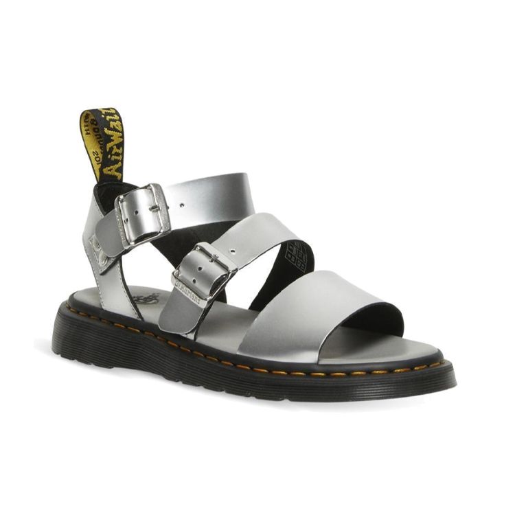 Dr. Martens Gryphon Minimalist Casual Belt Sports Sandals Women Sandals Silver 26670972