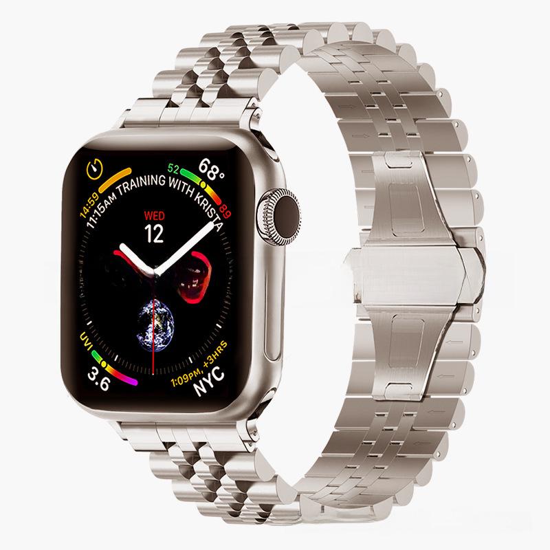 Kompatibelt armband i rostfritt stål för Apple Watch 8/7/6/5/Ultra