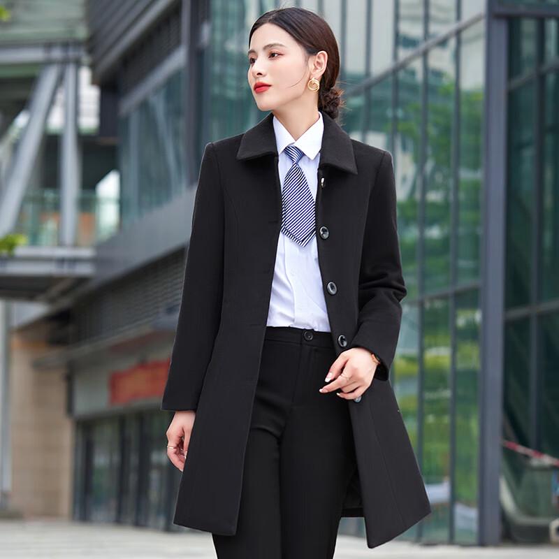 Women's Mid-Length Padded Wool Blend Coat