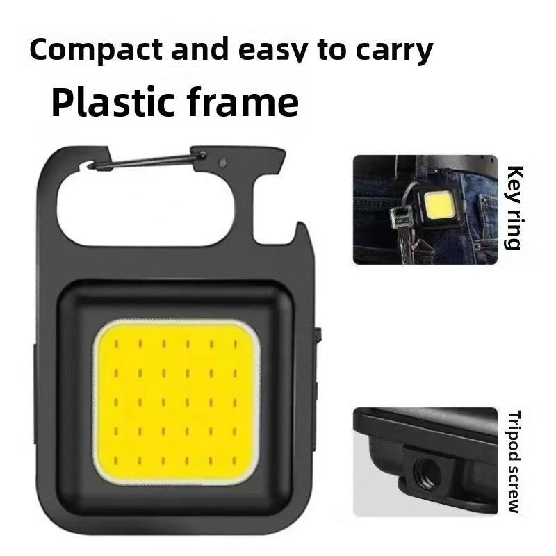 Mini portachiavi portatile a luce forte, piccola torcia elettrica, tasca di ricarica, dormitorio per studenti, campeggio all'aperto, luce portatile