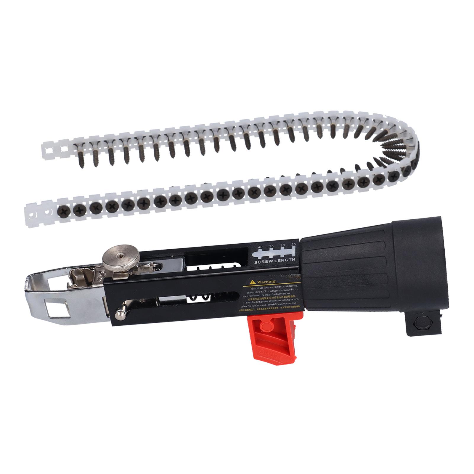 

Автоматический адаптер для гвоздезабивного пистолета, регулируемая насадка для забивания гвоздей для электрической дрели с 50 шт. цепных гвоздей